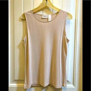 Liz Claiborne dressy cream tank top, M